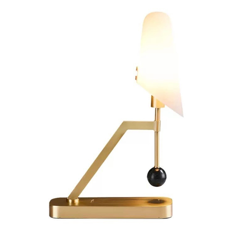   Gold table lamp with stone     | Loft Concept 