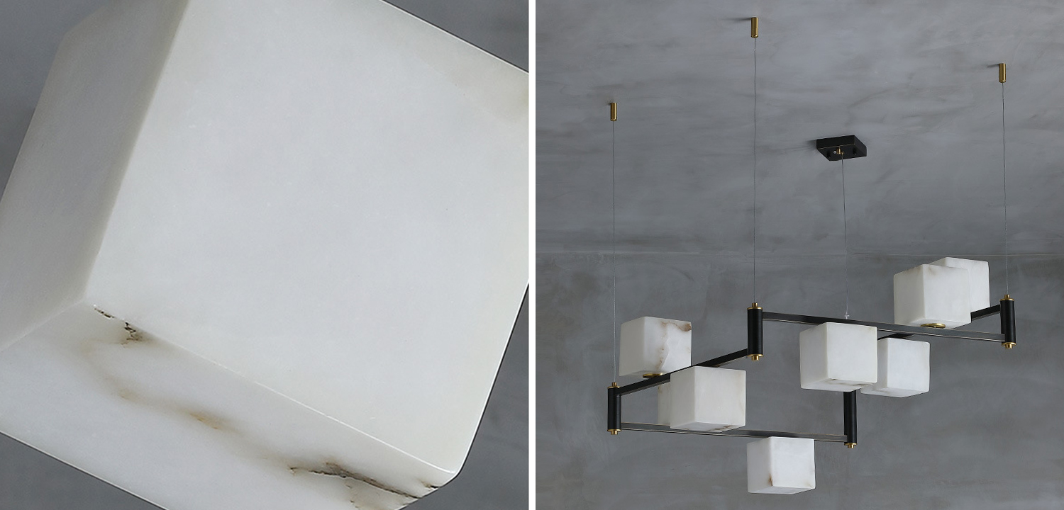 Люстра Marble Cubes Modern Light Chandelier 8 плафонов - фото