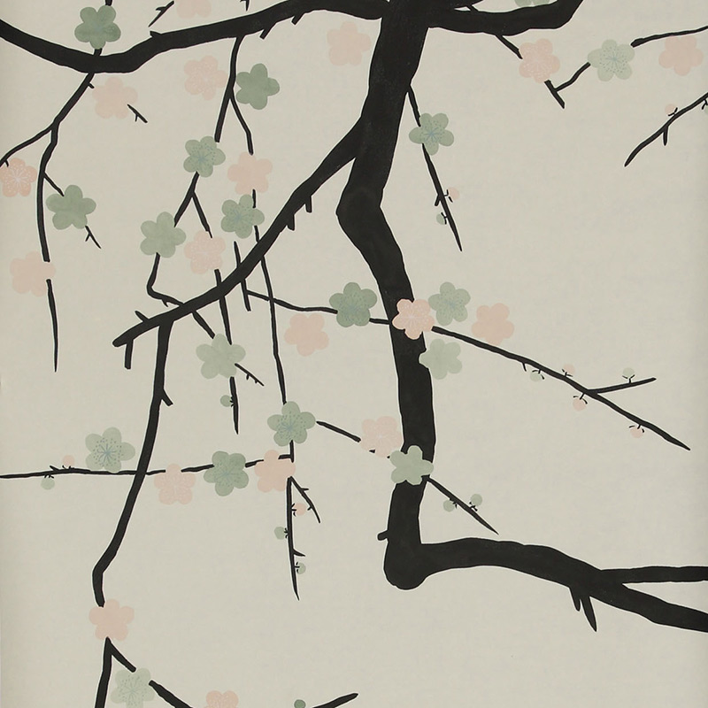    Plum Blossom Special Colourway on Bleached White dyed silk    | Loft Concept 