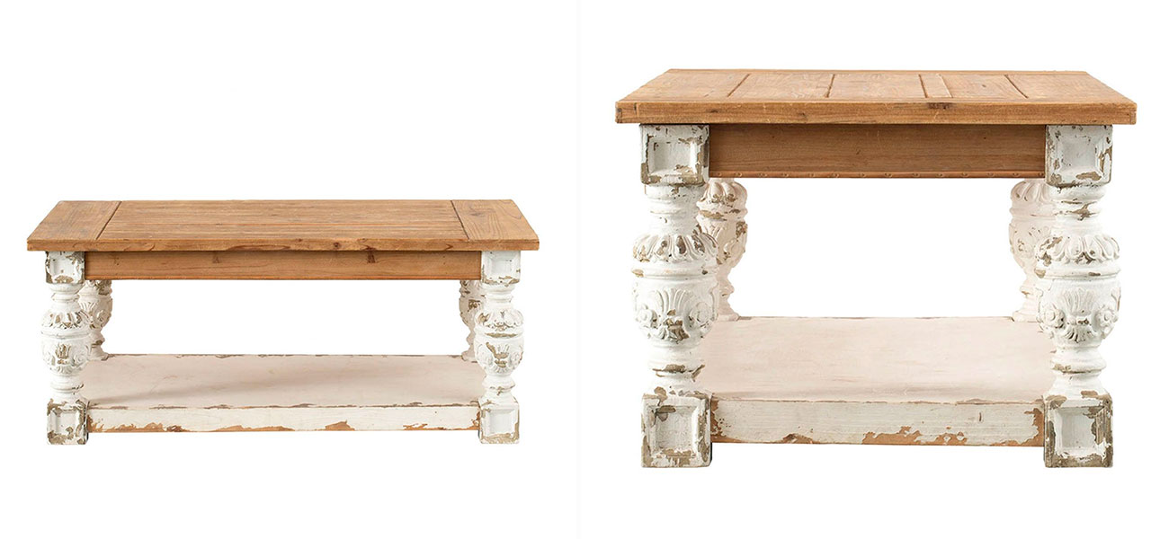 Столик прямоугольный с деревянной столешницей Molly - фото №1