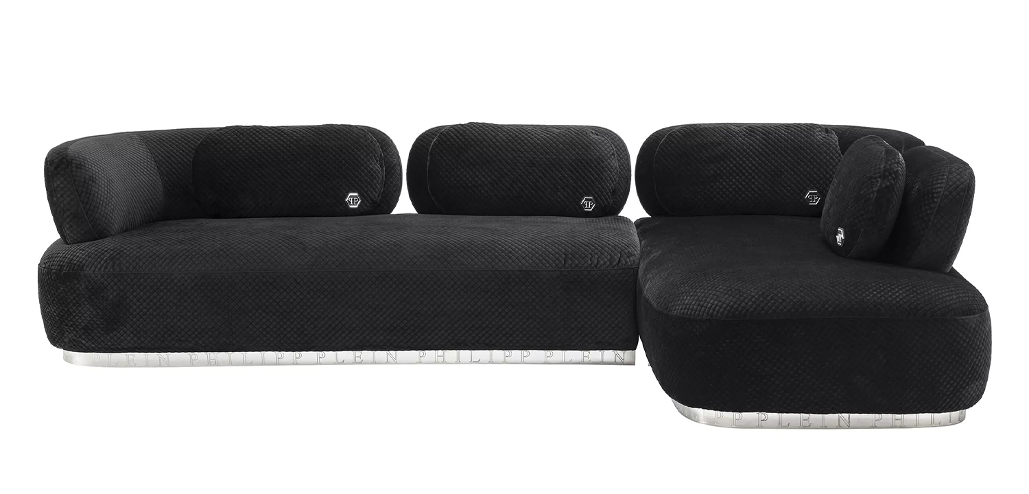 Диван Philipp Plein Sofa Signature Lounge Чёрный - фото