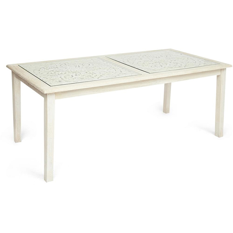 

Обеденный стол Indian antique white Table