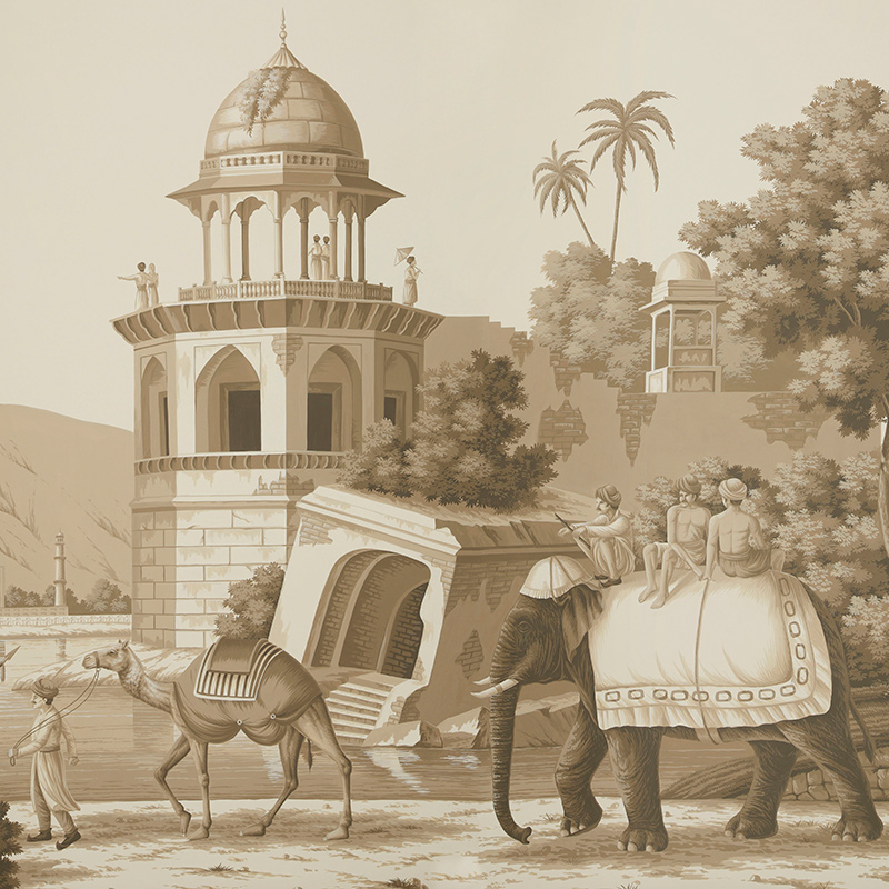   Early Views of India Sepia on scenic paper    | Loft Concept 