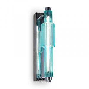 Бра с вертикальным узким плафоном Fuse Crystal Blue