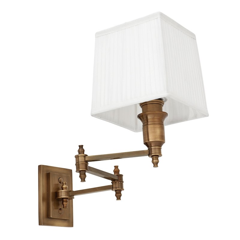  Wall Lamp Lexington Swing Brass+White       | Loft Concept 