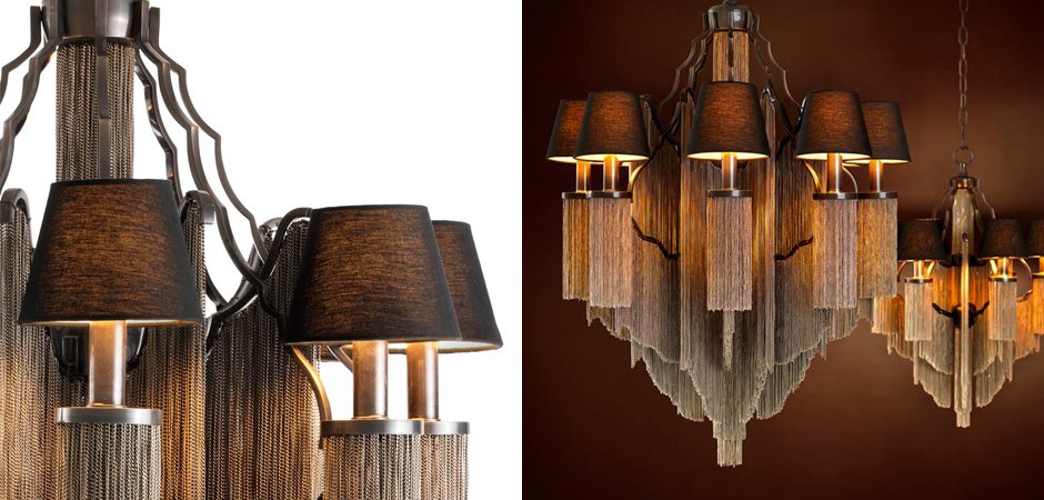 Люстра Eichholtz Chandelier Fringe L - Loft-Concept в Москве