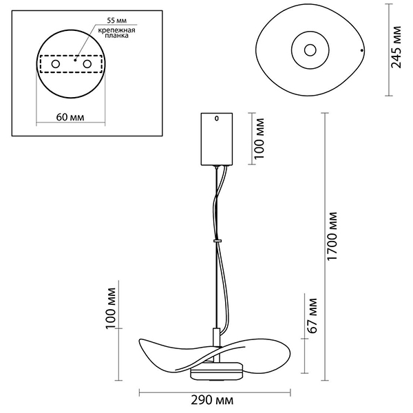   Floaty Transparent Hanging lamp  