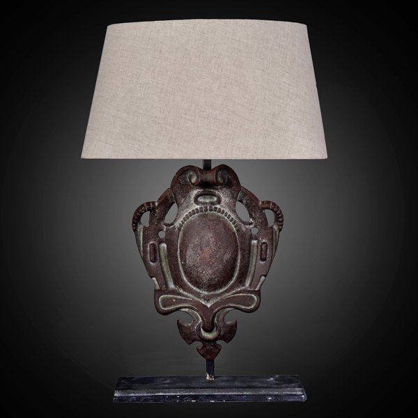   RH Parisian Iron Shield Table Lamp    | Loft Concept 