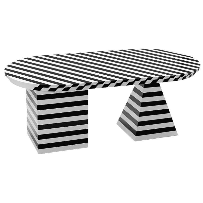   Dining Table Striped Geometry -   | Loft Concept 