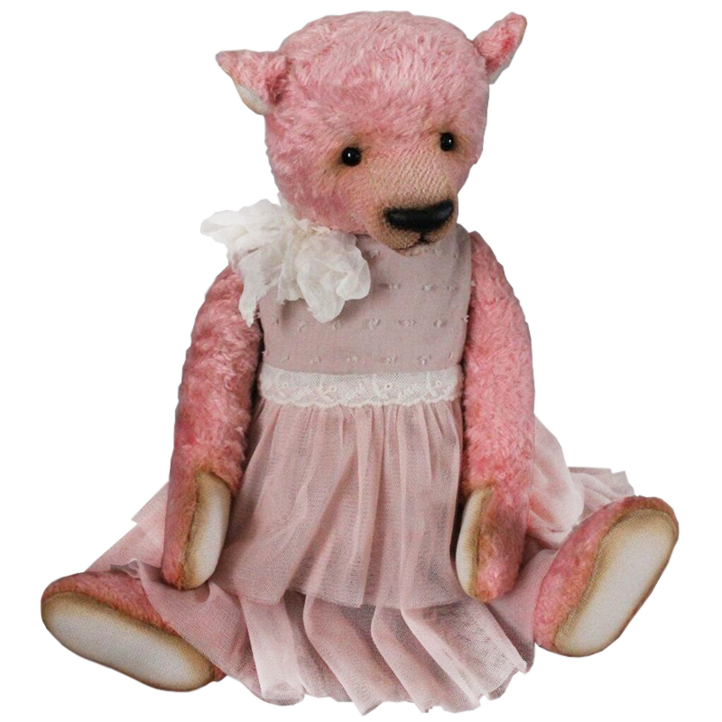 

Авторская Кукла Плюшевый Медвежонок в Розовом Платье