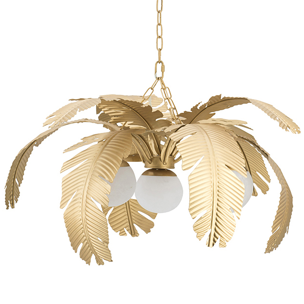  Vintage Chandelier Gold oconut Palm     | Loft Concept 
