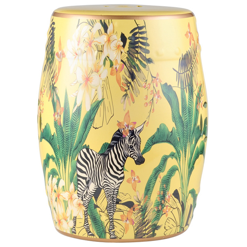   Zebra Tropical Animal Ceramic Stool Yellow  -    | Loft Concept 