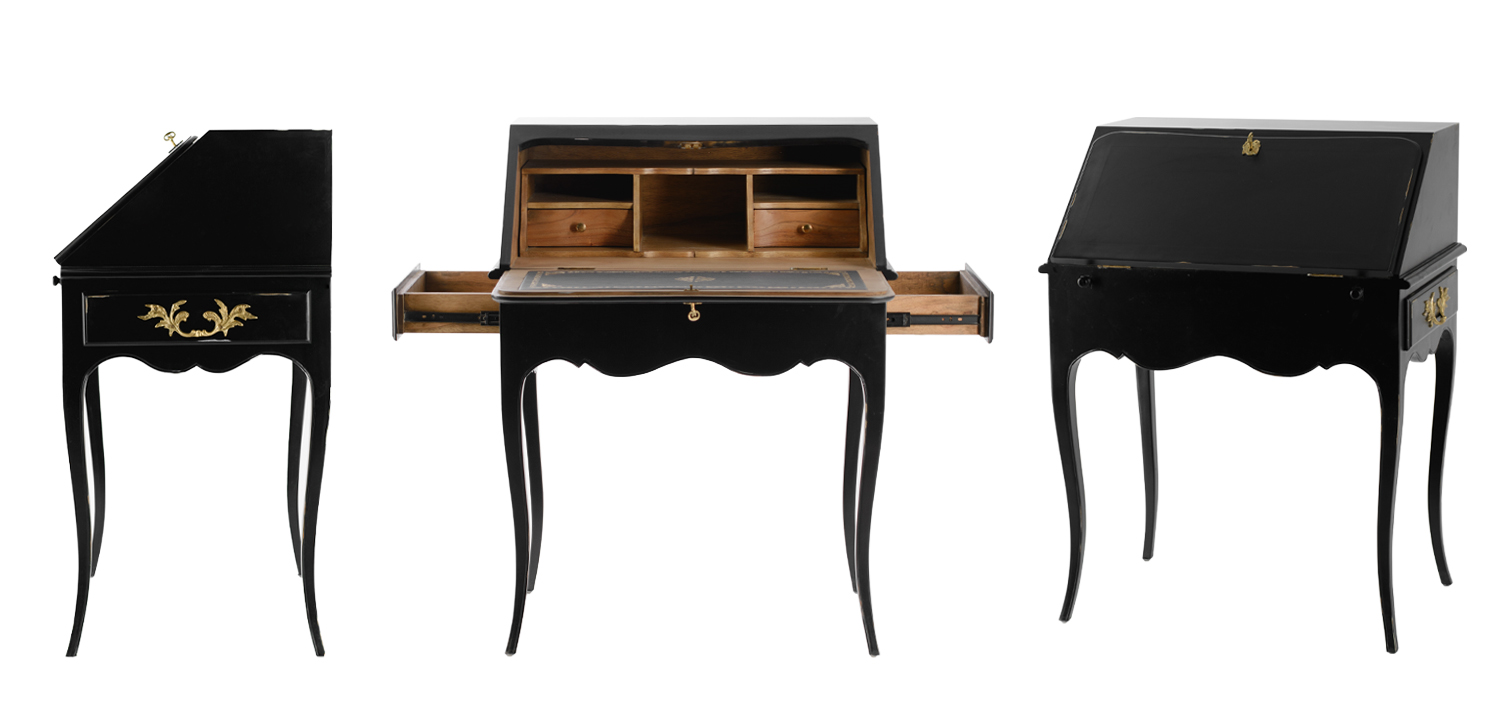 Стол-бюро L.XV Прованс черный - фото