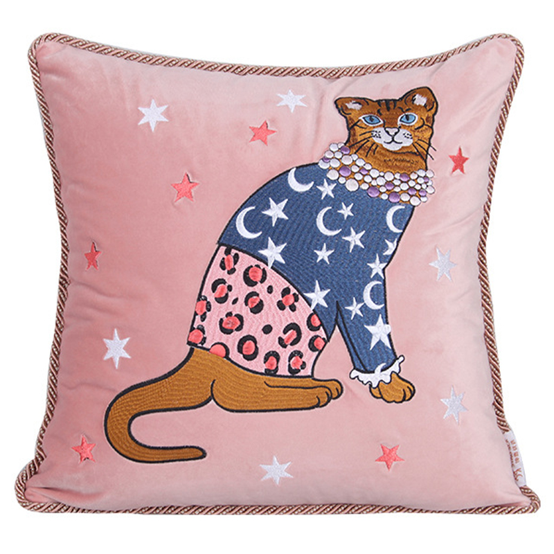     Magic Cat Embroidery Cushion       | Loft Concept 