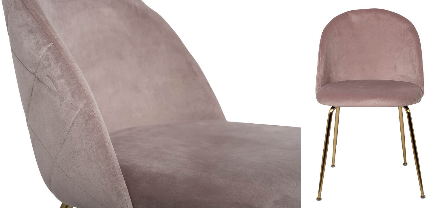 Стул Sadler Chair pink velor - фото