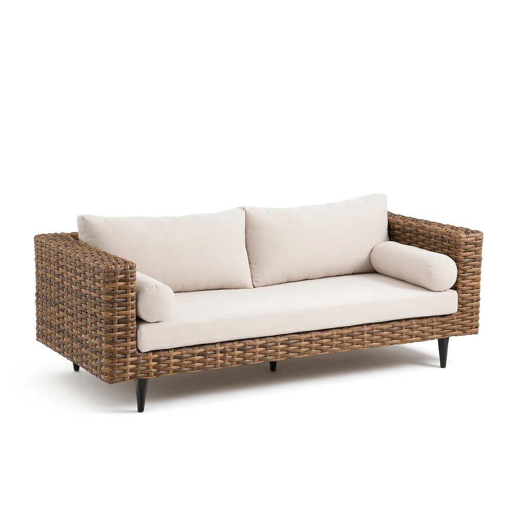 

Трехместный садовый диван из плетеного пластика Matteo