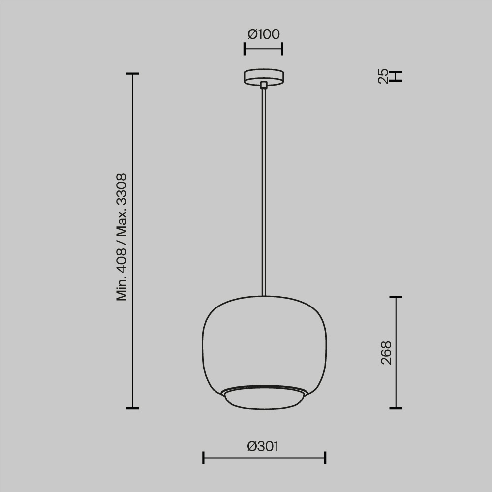 Подвесной светильник Brio Белый 3000К 20Вт в Москве