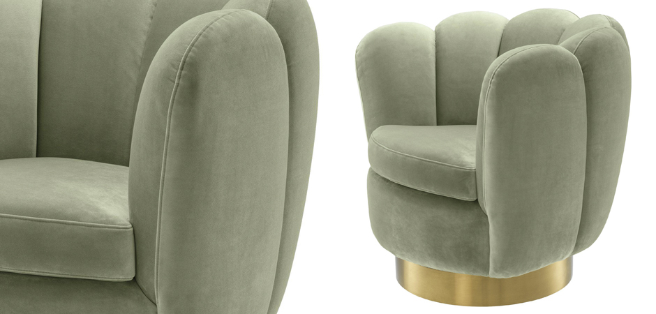 Кресло Eichholtz Swivel Chair Mirage pistache green - фото