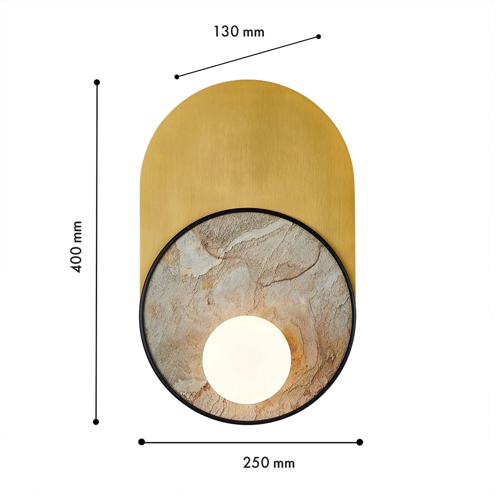 Бра с каменным диском в металлической раме Sandstone Painting в Москве