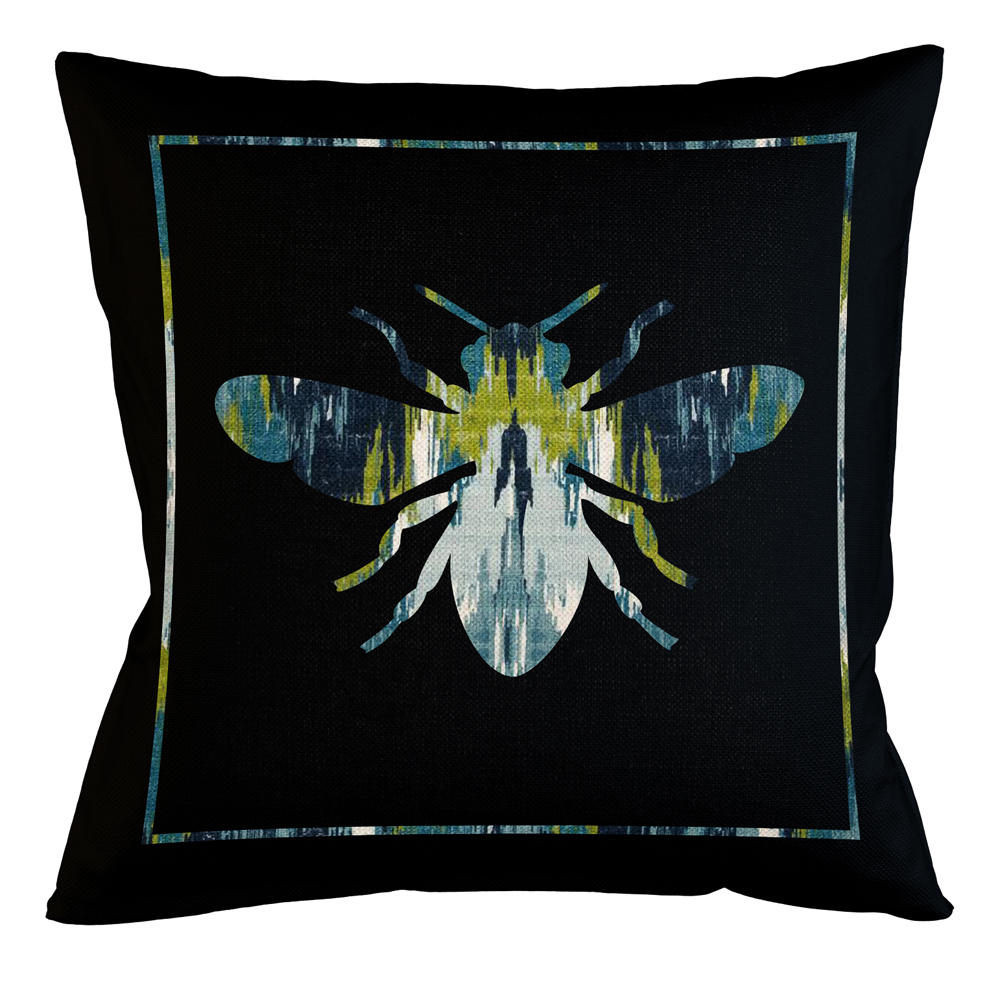 

Подушка декоративная пчела сине-зеленый узор Ikat Pattern