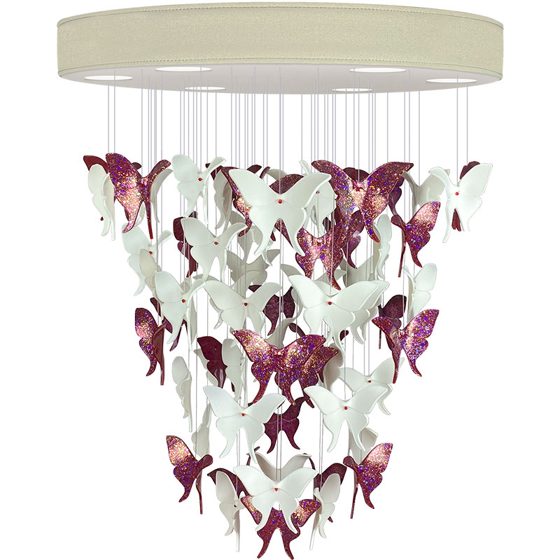    -  Night Butterflies Chandelier Pink -     | Loft Concept 