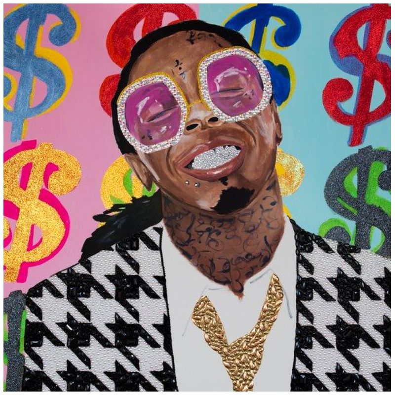  Lil Wayne with Money Background, And Houndstooth Jacket    | Loft Concept 