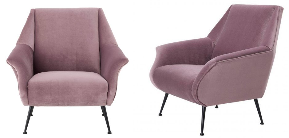 Кресло Eichholtz Chair Trezzo Lilac - фото