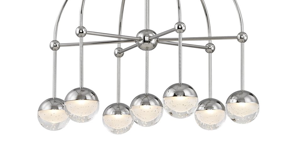 Люстра Hudson Valley 1227-PN Boca Led Chandelier In Polished Nickel Люстра Hudson Valley 1227-PN Boca Led Chandelier In Polished Nickel - Loft-Concept в Москве