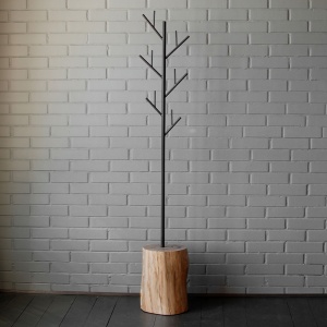 Вешалка Metal Branches and Stump Floor Hanger Black