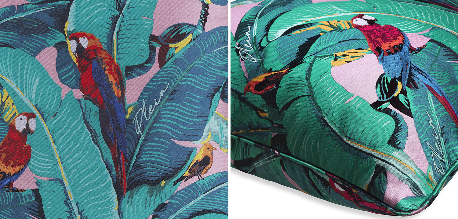 Подушка Philipp Plein Cushion Parrot 70 x 70 - фото