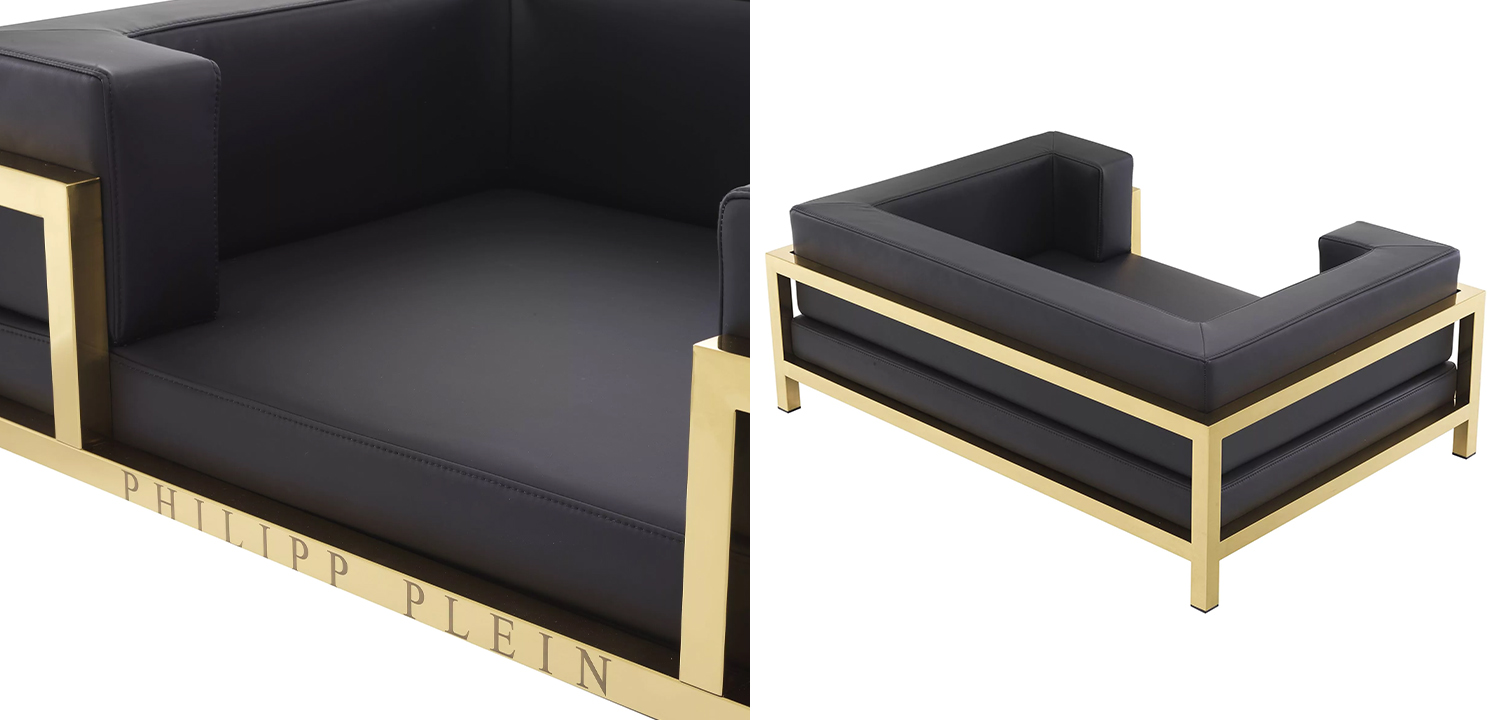 Лежанка для домашних животных Philipp Plein Dogbed High Conic XL Gold - фото