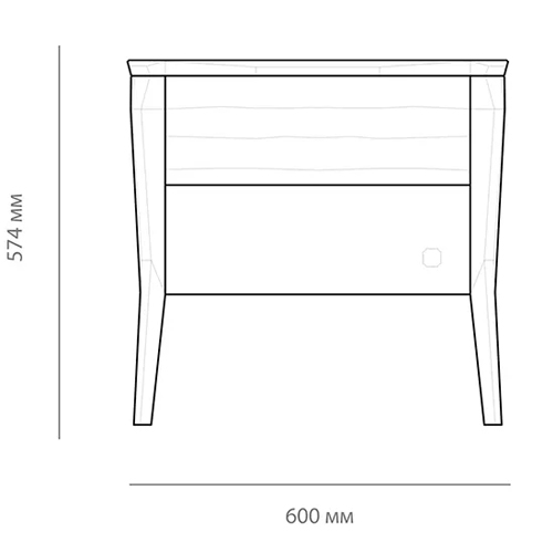 Тумба прикроватная из массива дуба с 2-мя ящиками Tasteful Furniture в Москве