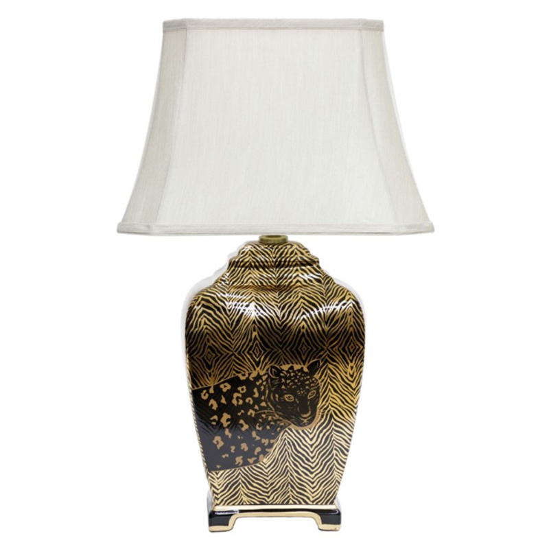   Leopard Table lamp black and gold      | Loft Concept 