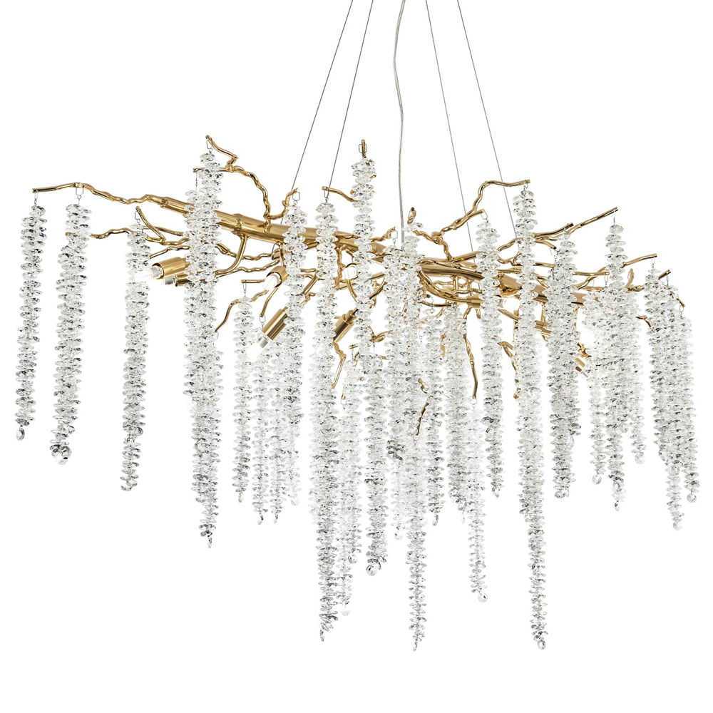 

Люстра с декором в виде ветвей с хрустальными подвесками Fairytree Gold Crystal Chandelier