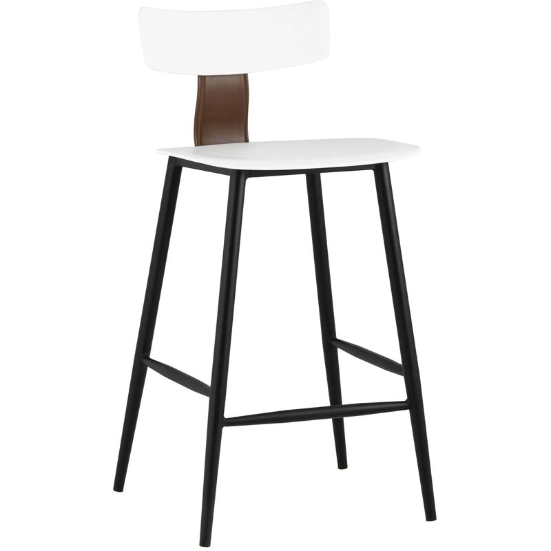 Стул Барный ANT White Eco-Leather 2 шт Белый Коричневый Черный в Москве | Loft Concept 