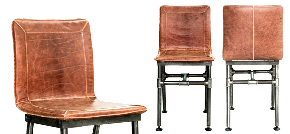 Барный стул Iron Loft Bar stool brown - фото
