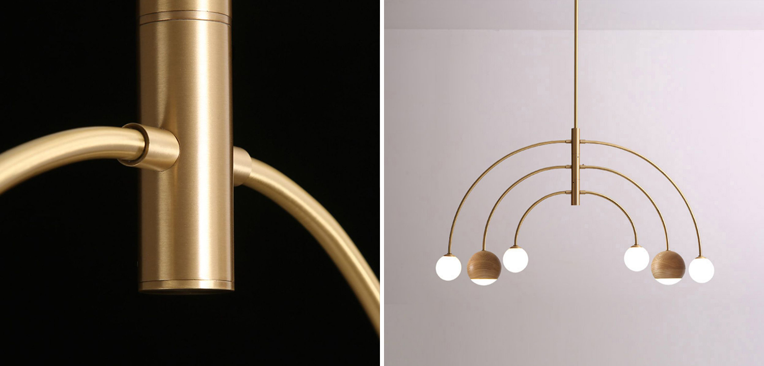 Люстра Wynne Metal Arch Wooden Chandelier - фото №1