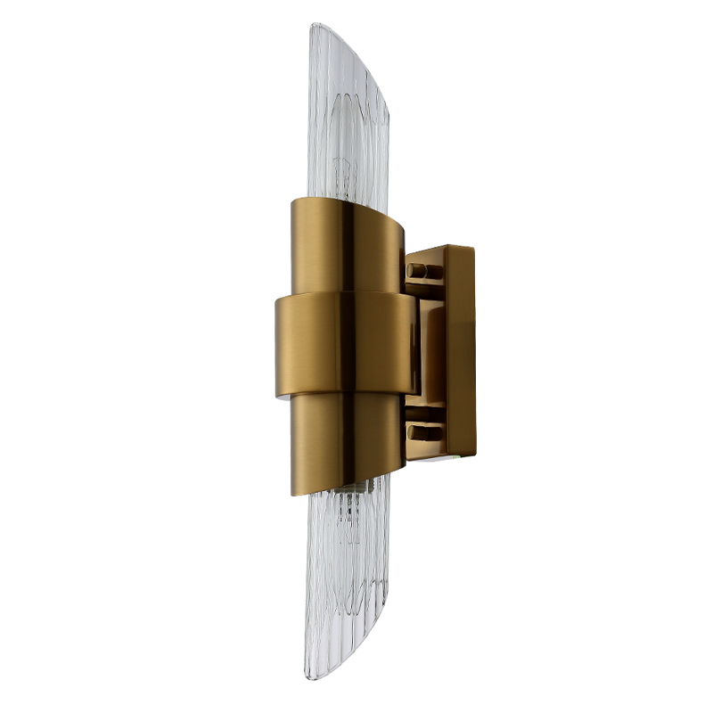 Бра с прозрачным плафоном цилиндрической формы Luxxu Modern Design Бронза Хром Прозрачное Стекло Бра с прозрачным плафоном цилиндрической формы Luxxu Modern Design Бронза Хром Прозрачное Стекло в Москве | Loft Concept
