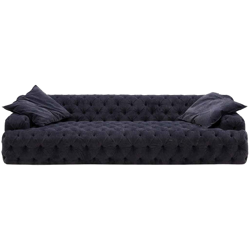 

Трехместный диван темно-синий Campion Deep Blue Sofa