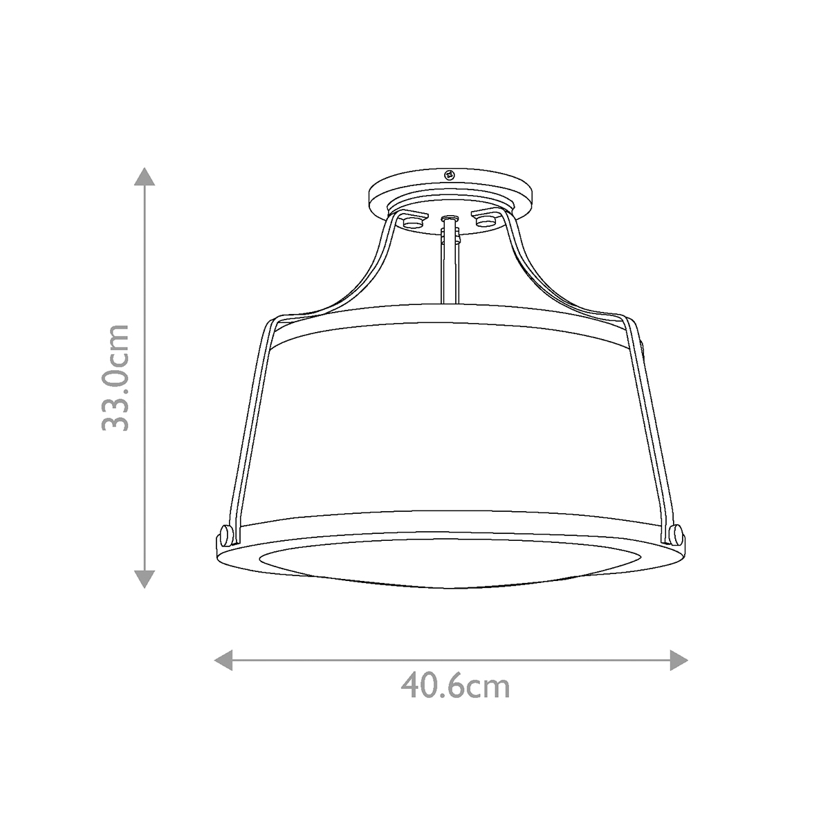 Потолочный светильник со светлым текстильным абажуром Hinkley в Москве