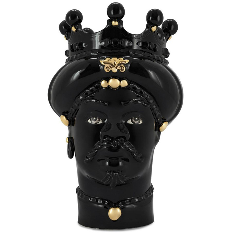  Vase Moro Man All Black and Gold     | Loft Concept 