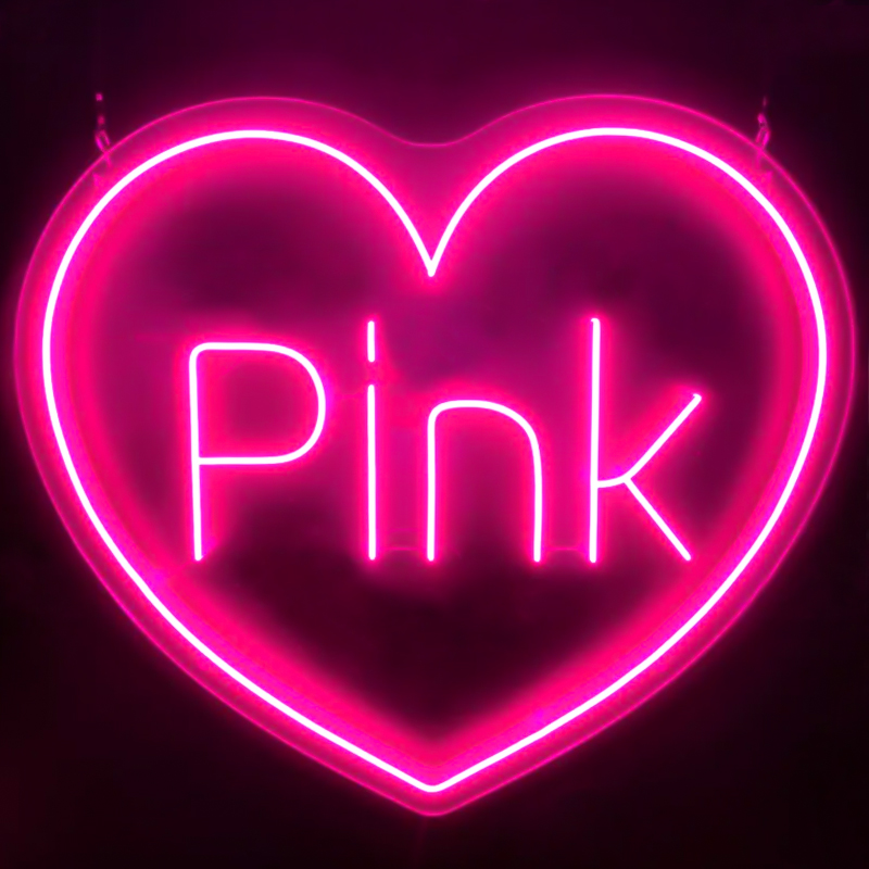 

Неоновая настенная лампа Pink Heart Neon Wall Lamp