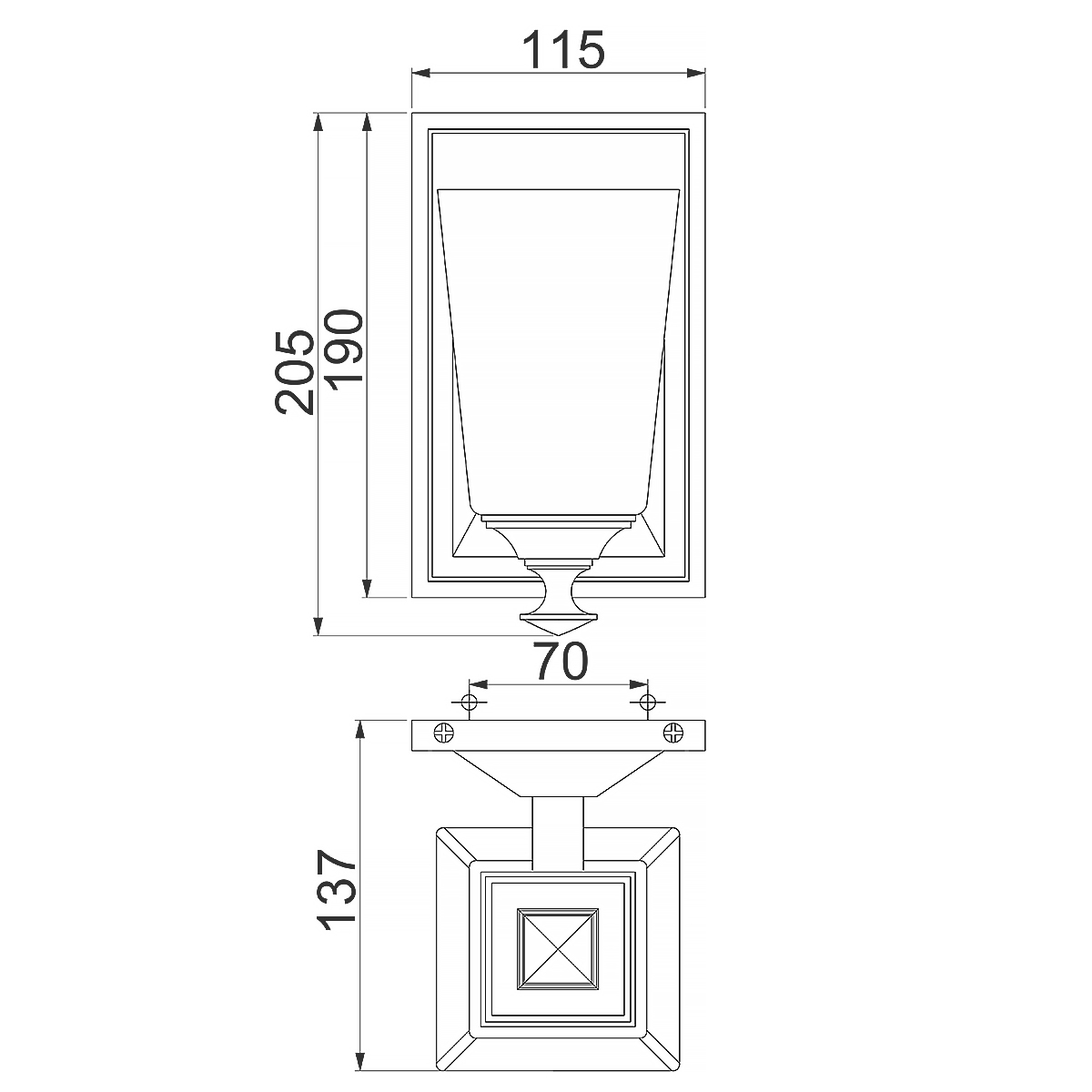 Бра с белым матовым плафоном на прямоугольном основании цвета хром Hinkley в Москве