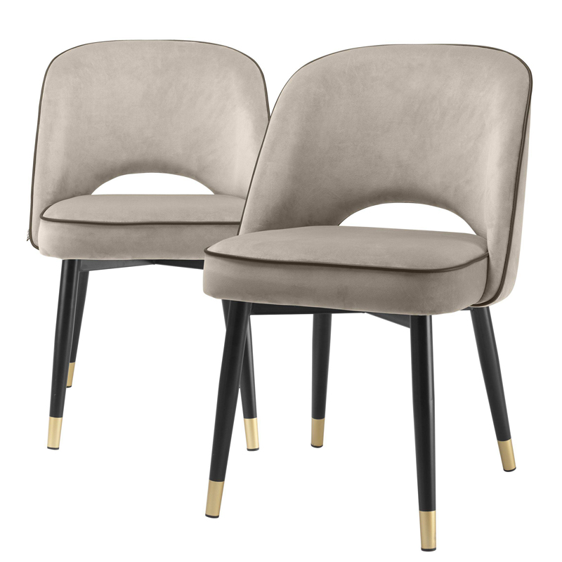 Комплект из двух стульев Eichholtz Dining Chair Cliff set of 2 greige
