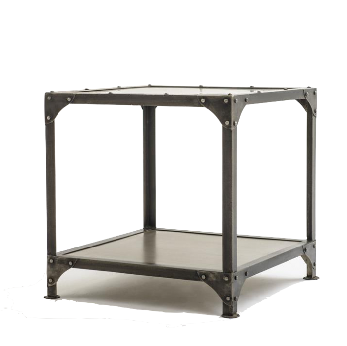   Industrial Steampunk Nickel Side Table    | Loft Concept 
