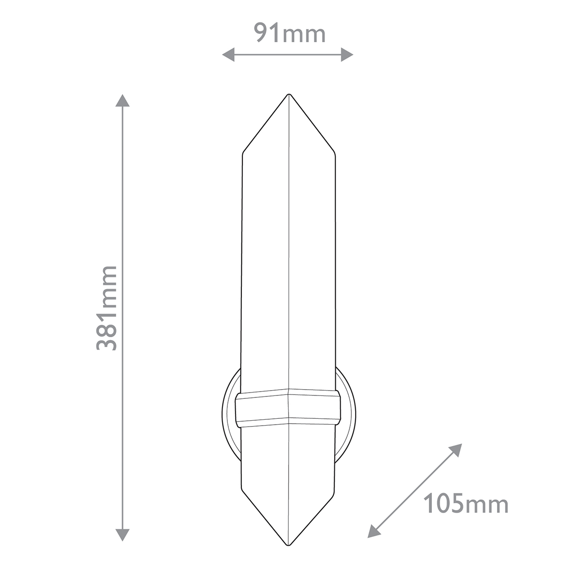 Бра черного цвета металлическое с вертикальным плафоном из алебстра Alora в Москве