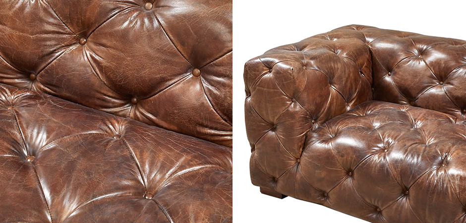 Диван Soho tufted brown vintage leather Диван Soho tufted brown vintage leather - Loft-Concept