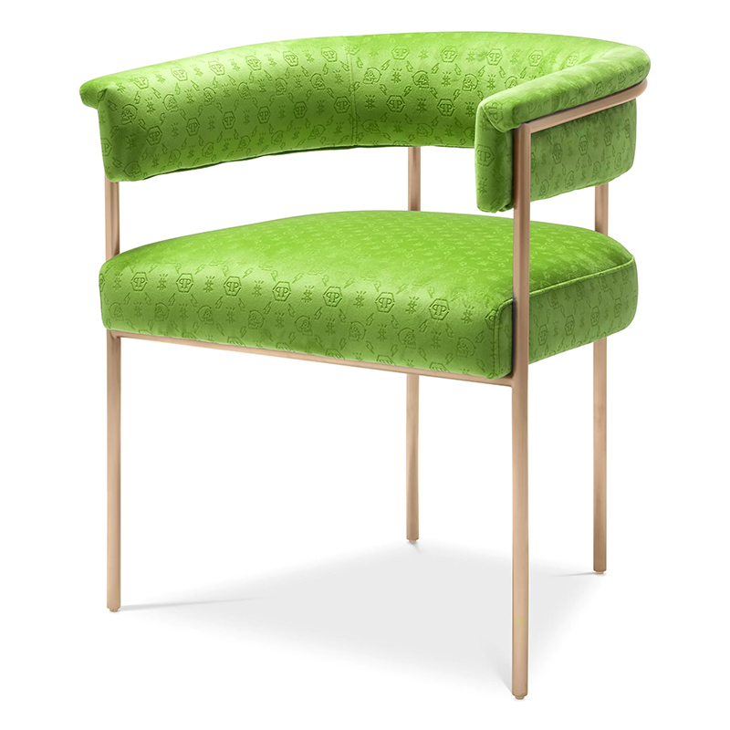 Стул Philipp Plein Dining Chair Monogram Зелёный