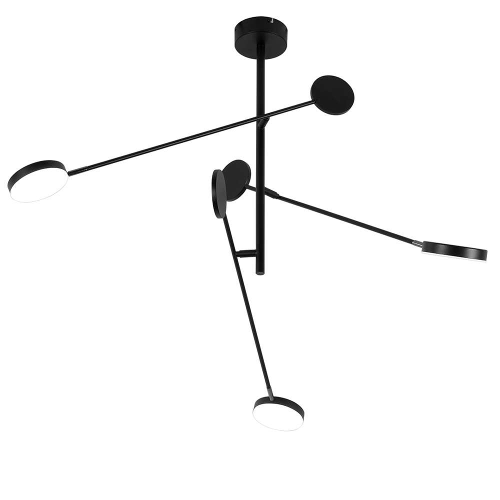 

Потолочный светильник светодиодный с тремя лампами черный металл Bendik