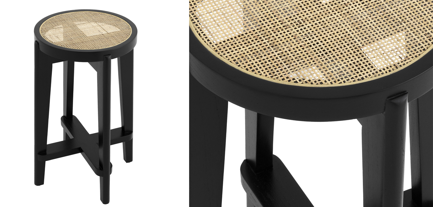 Полубарный стул Eichholtz Counter Stool Dareau black - фото